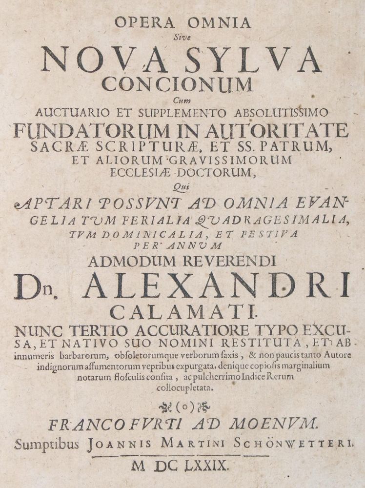 Große Abbildung Nr.1: 140-117 Calamato,A.: (Alte Drucke, Handschriften und Theologie)