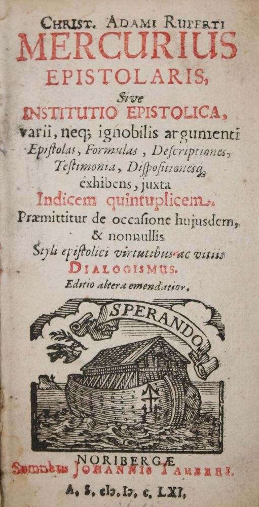 Große Abbildung Nr.1: 140-1184 Rupertus,C.A.: (Briefsteller)