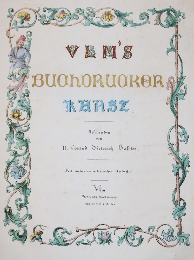 Große Abbildung Nr.1: 140-1185 Hassler,K.D.: (Buchdruck, Ulm)