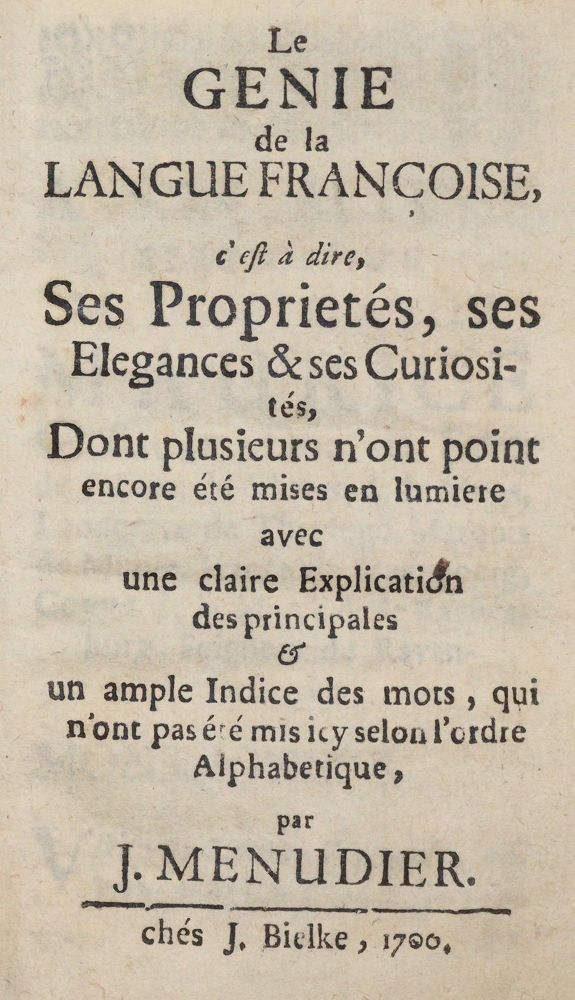 Große Abbildung Nr.1: 140-1232 Menudier,J.: (Lexika - Wörterbücher - Sprachwissenschaften)