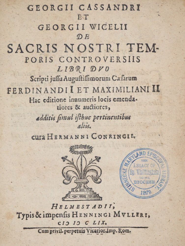 Große Abbildung Nr.1: 140-125 Cassander,G. u. G.Witzel.: (Alte Drucke, Handschriften und Theologie)