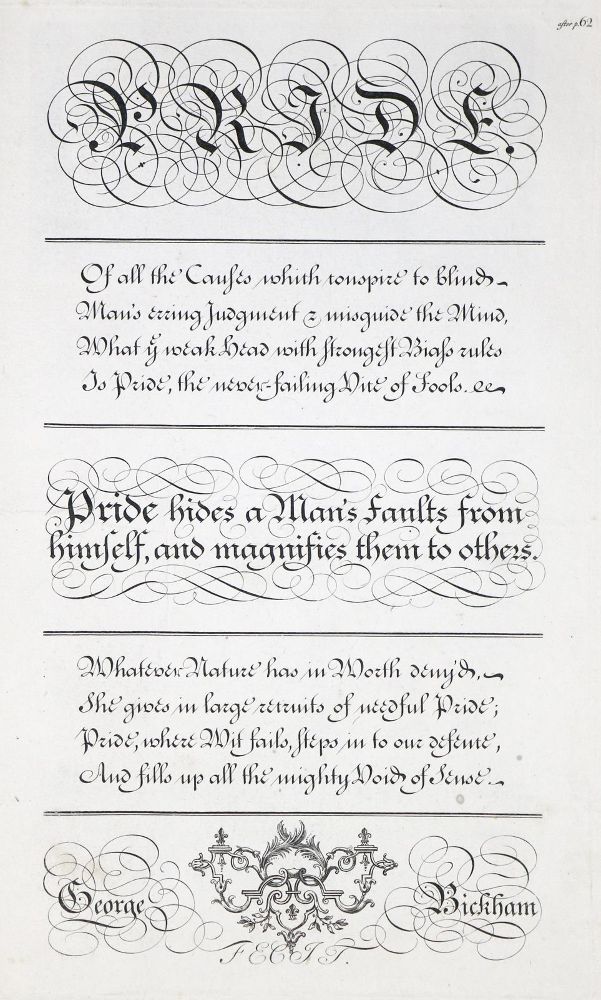 Große Abbildung Nr.1: 140-1256 Bickham,G.: (Typographie und Kalligraphie)