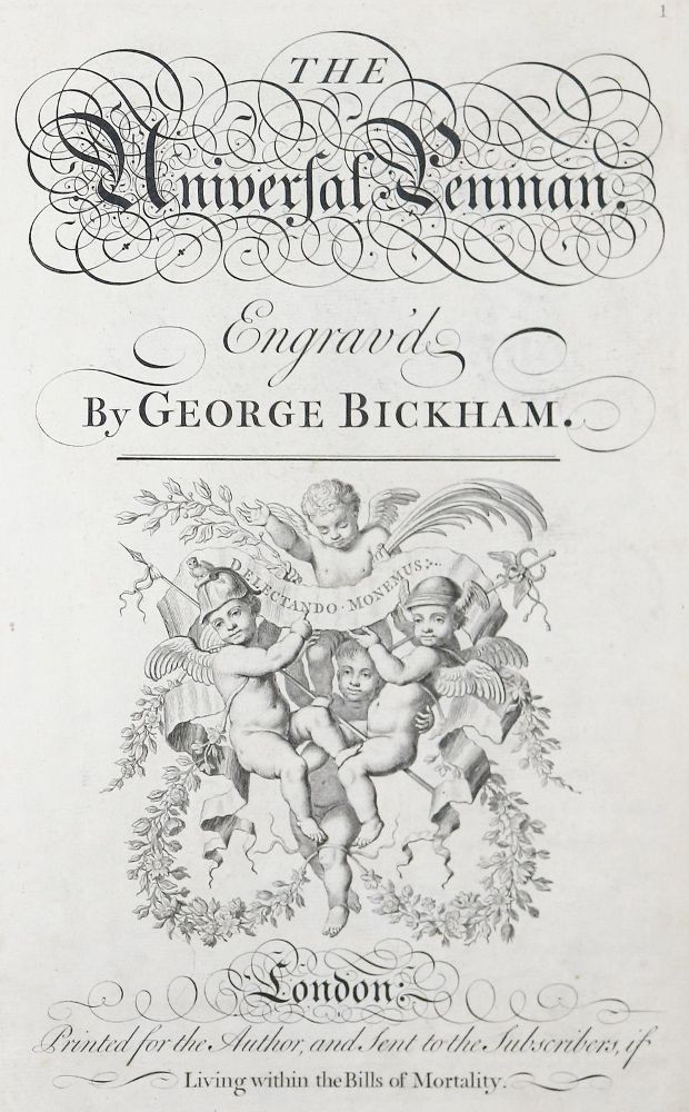 Große Abbildung Nr.3: 140-1256 Bickham,G.: (Typographie und Kalligraphie)