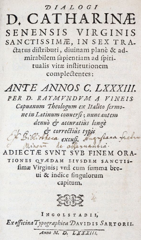 Große Abbildung Nr.1: 140-129 Catharina von Siena.: (Alte Drucke, Handschriften und Theologie)