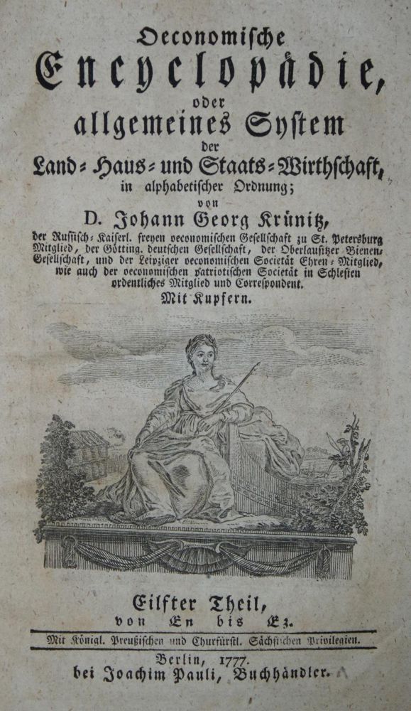 Große Abbildung Nr.5: 140-1291 Krünitz,J.G.: (Lexika - Wörterbücher - Sprachwissenschaften)