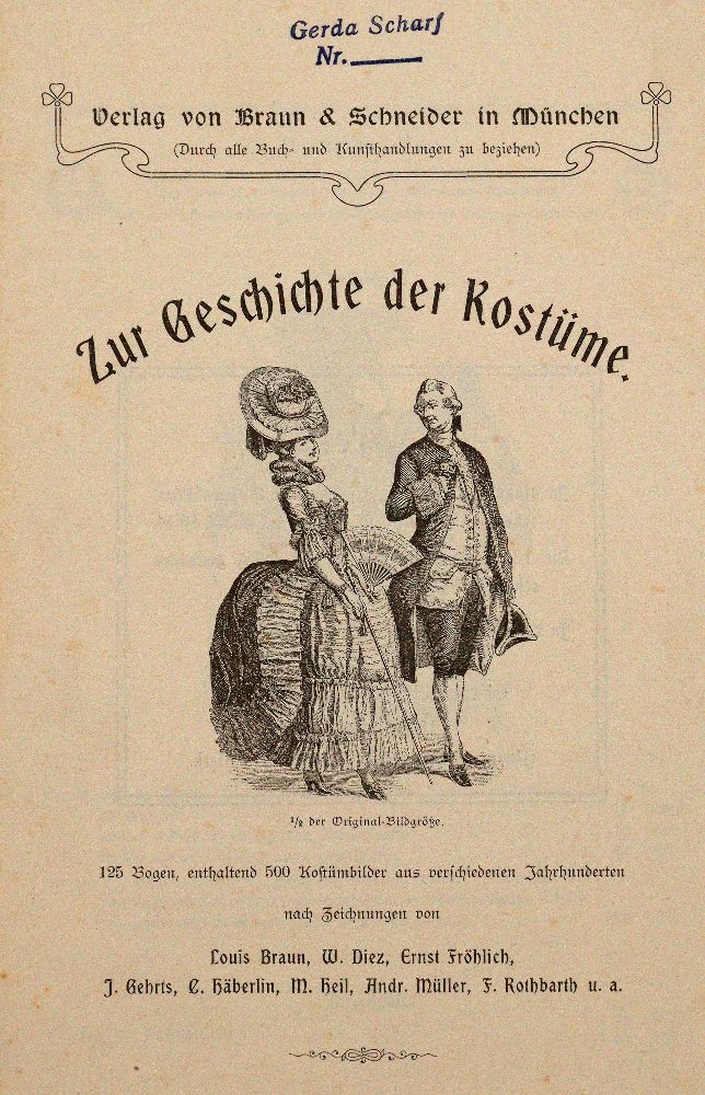Große Abbildung Nr.1: 140-1292 Kostüme.: (Mode und Trachten)