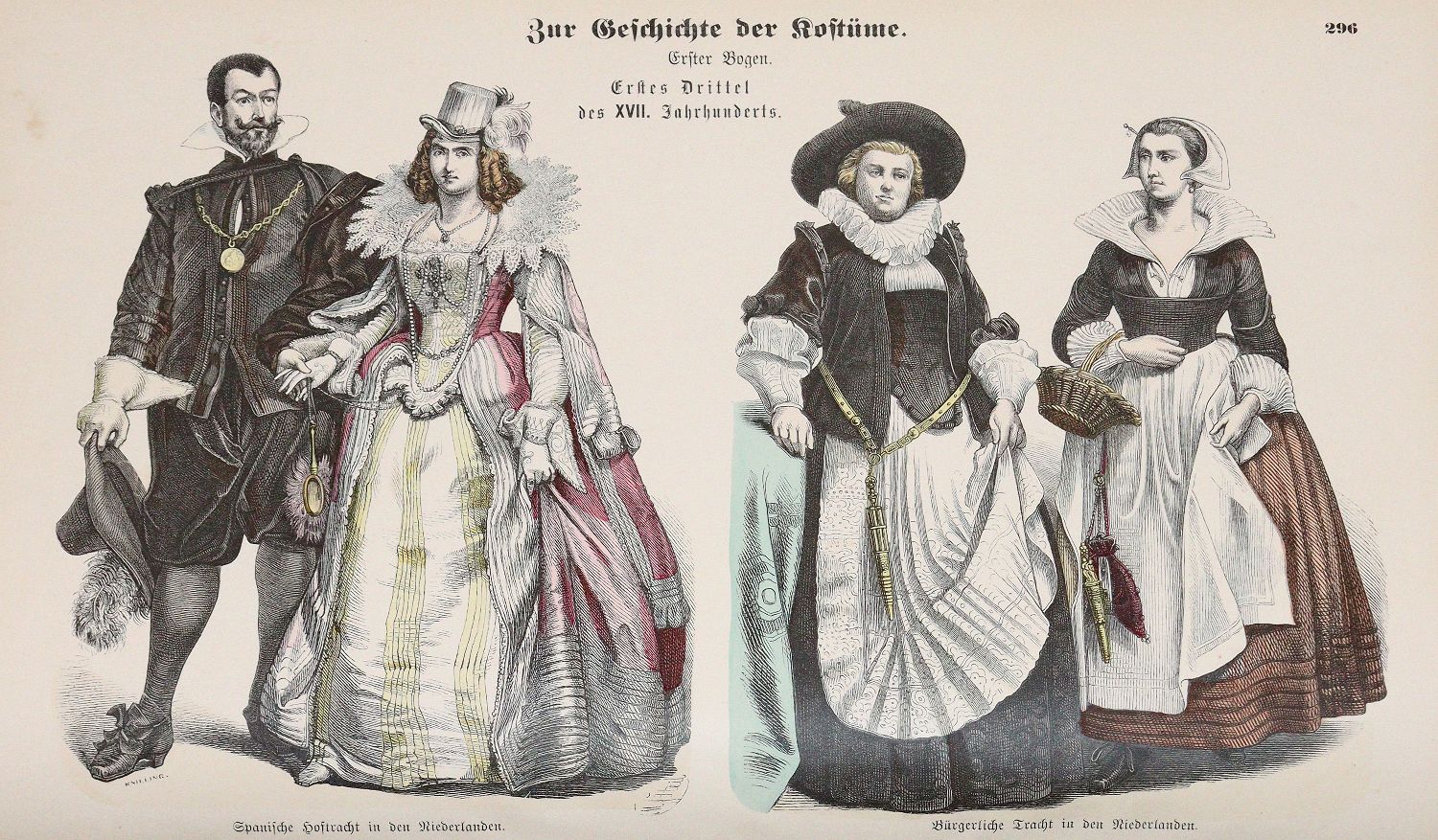 Große Abbildung Nr.3: 140-1292 Kostüme.: (Mode und Trachten)