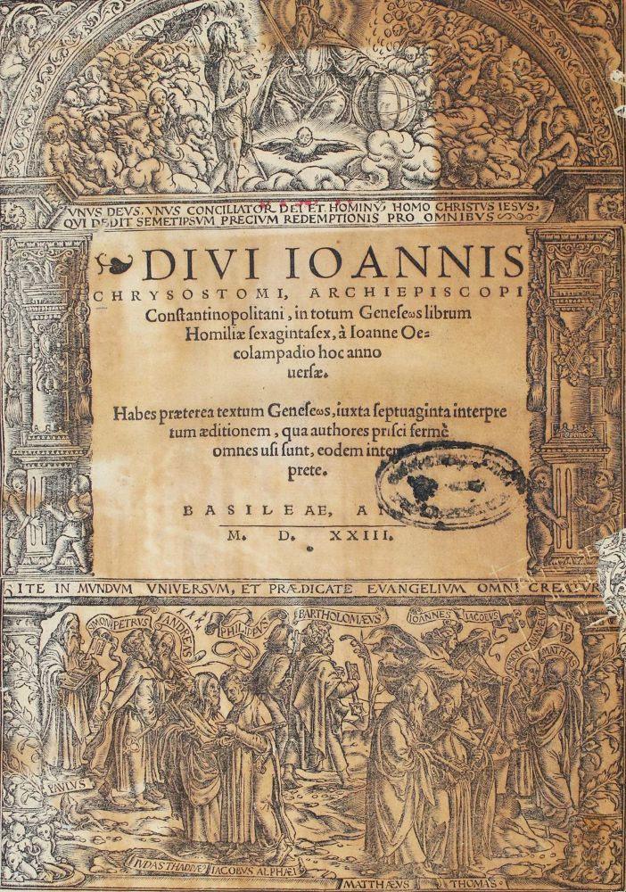 Große Abbildung Nr.2: 140-133 Chrysostomus,J.: (Alte Drucke, Handschriften und Theologie)