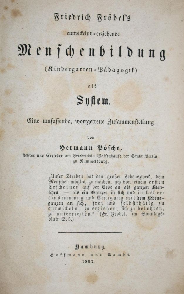 Große Abbildung Nr.1: 140-1333 Pösche,H.: (Pädagogik, Fröbel)