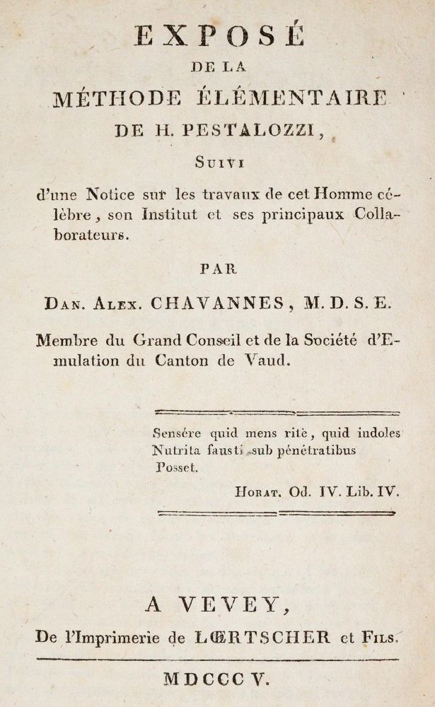 Große Abbildung Nr.1: 140-1334 Chavannes,D.A.: (Pädagogik, Pestalozzi)