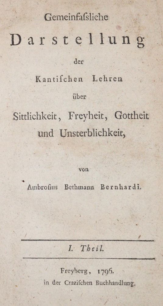 Große Abbildung Nr.1: 140-1366 Bernhardi,A.B.: (Literatur und illustrierte Bücher bis 19.Jahrhundert)