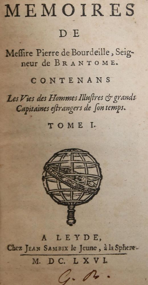Große Abbildung Nr.1: 140-1371 Brantome,(P.de Bourdeille)de.: (Literatur und illustrierte Bücher bis 19.Jahrhundert)