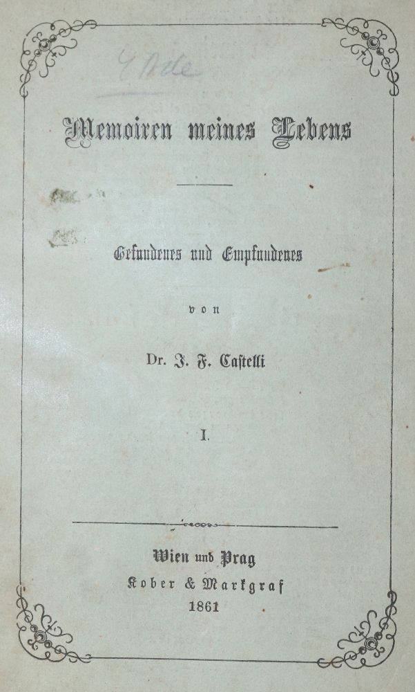 Große Abbildung Nr.1: 140-1374 Castelli,I.F.: (Literatur und illustrierte Bücher bis 19.Jahrhundert)