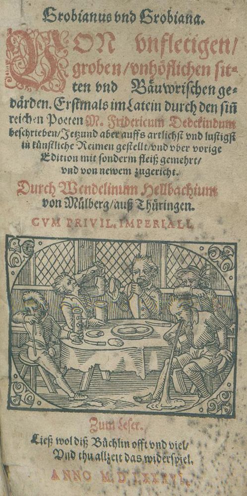 Große Abbildung Nr.1: 140-1378 Dedekind,F.: (Literatur und illustrierte Bücher bis 19.Jahrhundert)