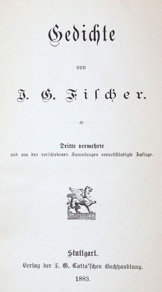Große Abbildung Nr.1: 140-1403 Fischer,J.G.: (Literatur und illustrierte Bücher bis 19.Jahrhundert)
