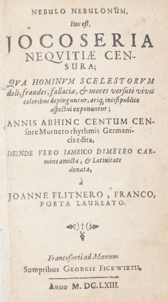 Große Abbildung Nr.1: 140-1405 Flittner,J.: (Literatur und illustrierte Bücher bis 19.Jahrhundert)