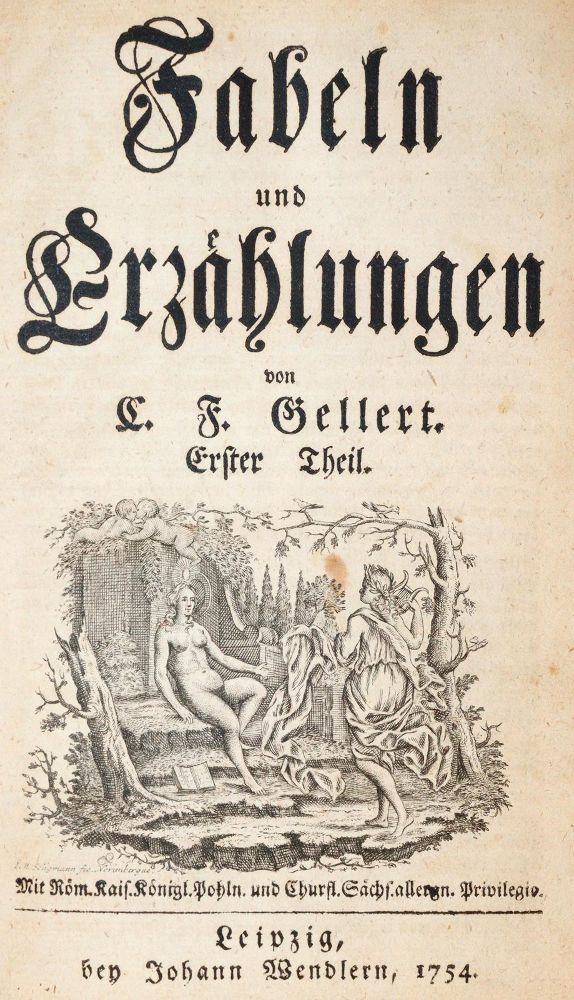 Große Abbildung Nr.1: 140-1408 Gellert,C.F.: (Literatur und illustrierte Bücher bis 19.Jahrhundert)
