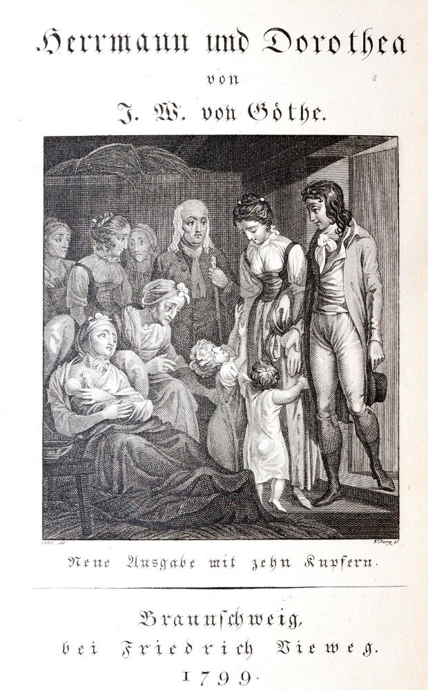 Große Abbildung Nr.1: 140-1413 Goethe,J.W.v.: (Literatur und illustrierte Bücher bis 19.Jahrhundert)