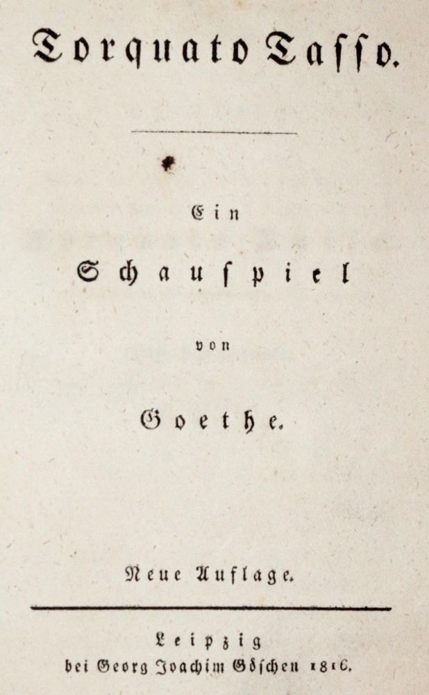 Große Abbildung Nr.1: 140-1418 Goethe,(J.W.)v.: (Literatur und illustrierte Bücher bis 19.Jahrhundert)