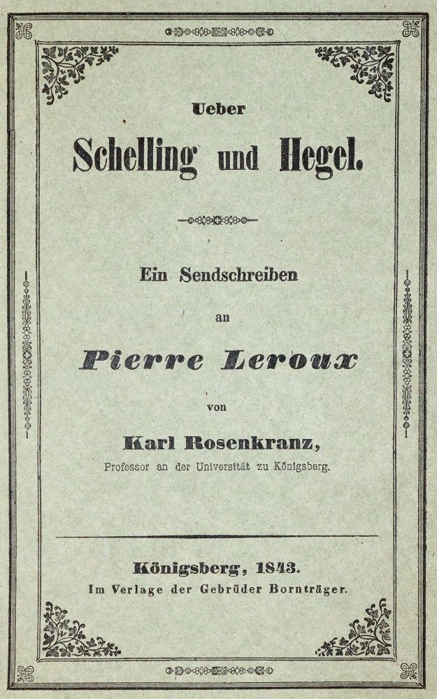 Große Abbildung Nr.1: 140-1435 Rosenkranz,K.: (Hegel)