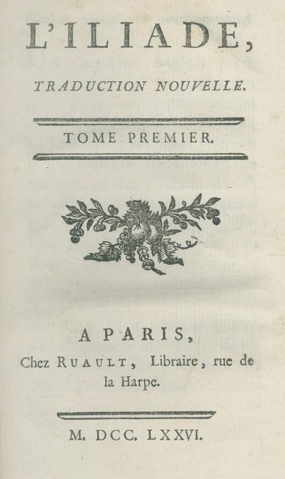 Große Abbildung Nr.1: 140-1447 Homer.: (Literatur und illustrierte Bücher bis 19.Jahrhundert)
