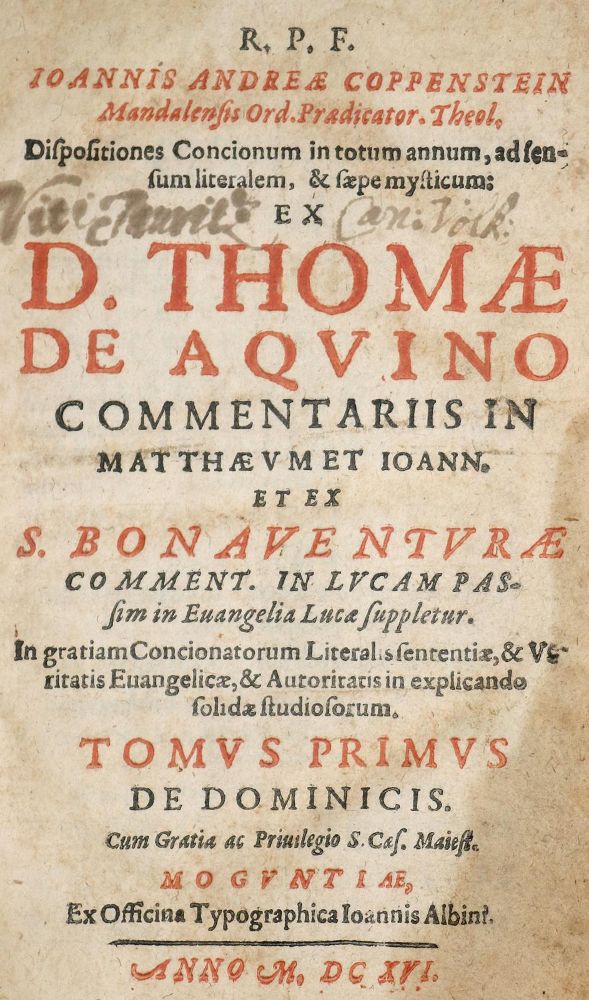 Große Abbildung Nr.1: 140-145 Coppenstein,J.A.: (Alte Drucke, Handschriften und Theologie)