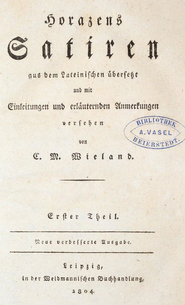 Große Abbildung Nr.1: 140-1451 Wieland,C.M.: (Horatius)