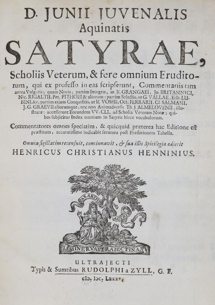 Große Abbildung Nr.2: 140-1457 Juvenalis,D.J.: (Literatur und illustrierte Bücher bis 19.Jahrhundert)