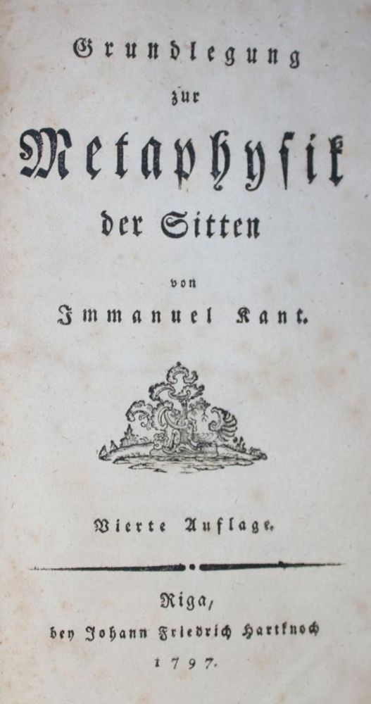 Große Abbildung Nr.1: 140-1459 Kant,I.: (Literatur und illustrierte Bücher bis 19.Jahrhundert)