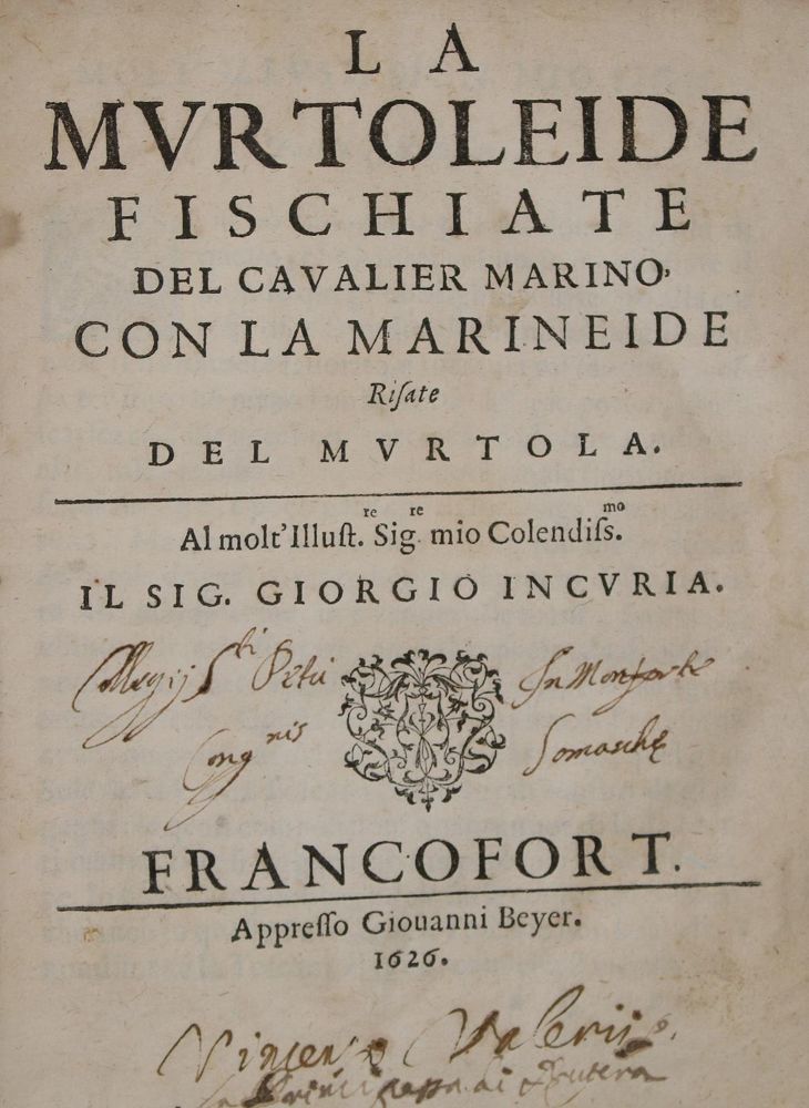 Große Abbildung Nr.1: 140-1482 Marino,(G.).: (Literatur und illustrierte Bücher bis 19.Jahrhundert)