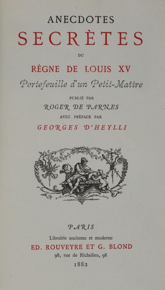 Große Abbildung Nr.1: 140-1497 Parnes,R.de.: (Literatur und illustrierte Bücher bis 19.Jahrhundert)