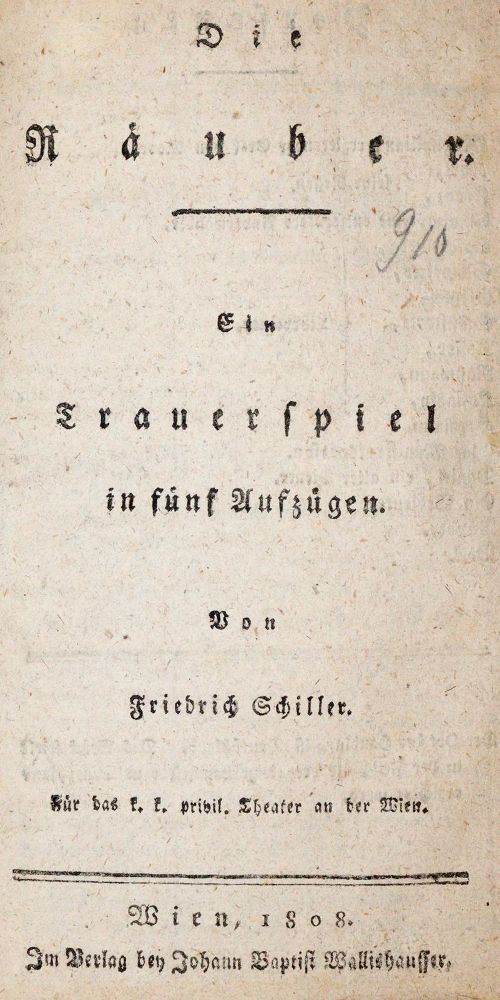 Große Abbildung Nr.1: 140-1516 Schiller,F.v.: (Literatur und illustrierte Bücher bis 19.Jahrhundert)