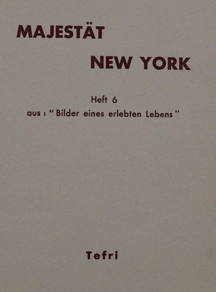 Große Abbildung Nr.1: 140-1536 Tefri (d.i. T.Frisch).: (Literatur und illustrierte Bücher bis 19.Jahrhundert)