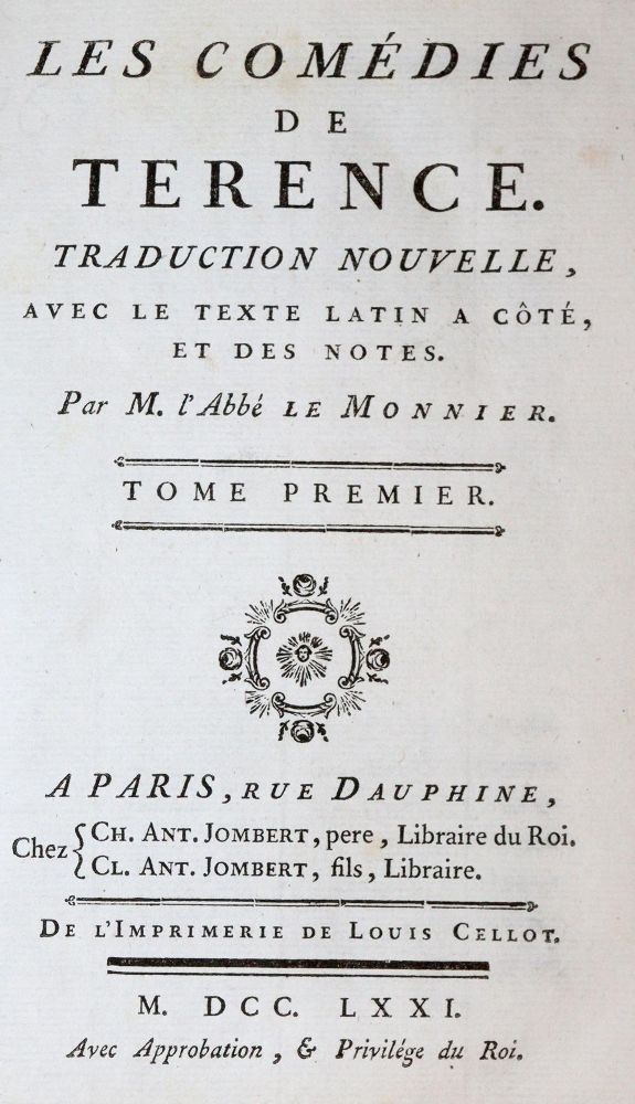 Große Abbildung Nr.1: 140-1537 Terentius Afer,P.: (Literatur und illustrierte Bücher bis 19.Jahrhundert)