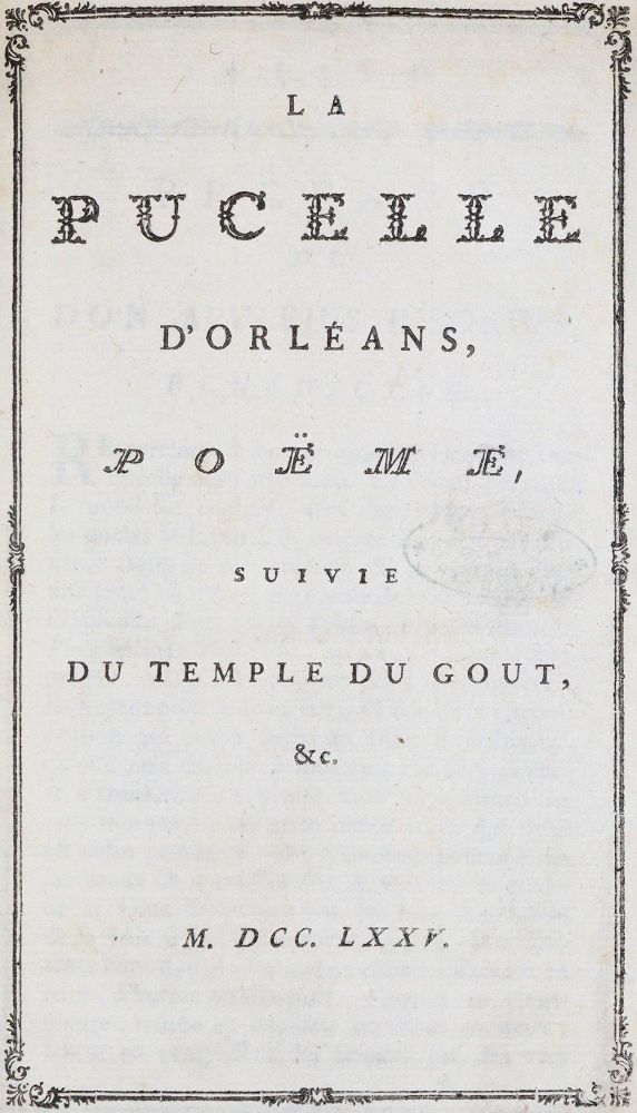Große Abbildung Nr.1: 140-1550 (Voltaire, d.i. F.M.Arouet).: (Literatur und illustrierte Bücher bis 19.Jahrhundert)