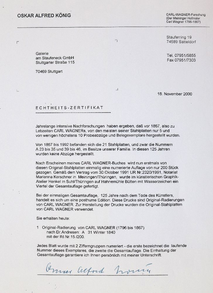 Große Abbildung Nr.1: 140-1554 Wagner,C.: (Literatur und illustrierte Bücher bis 19.Jahrhundert)