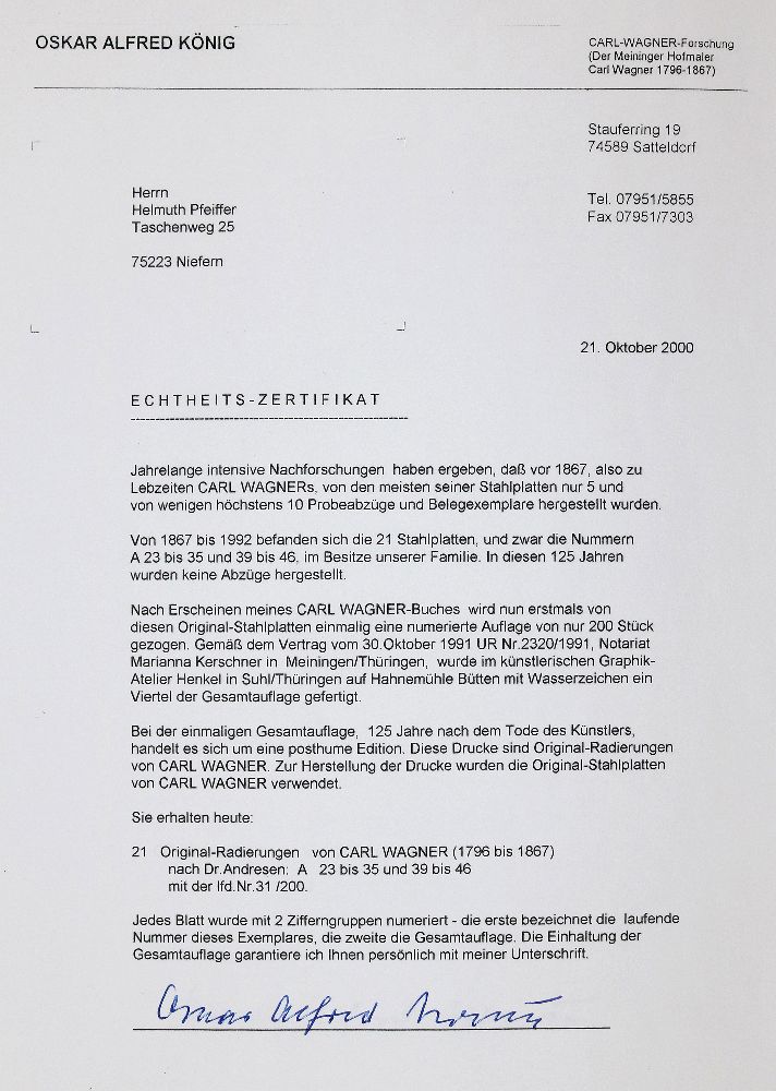 Große Abbildung Nr.3: 140-1554 Wagner,C.: (Literatur und illustrierte Bücher bis 19.Jahrhundert)
