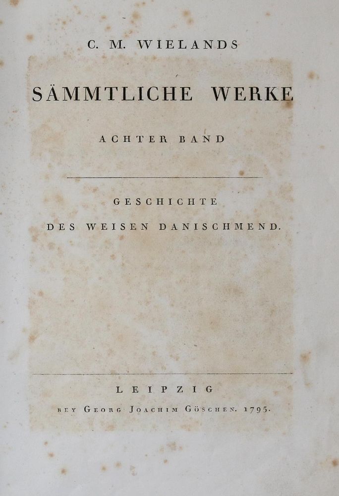 Große Abbildung Nr.2: 140-1558 Wieland,C.M.: (Literatur und illustrierte Bücher bis 19.Jahrhundert)