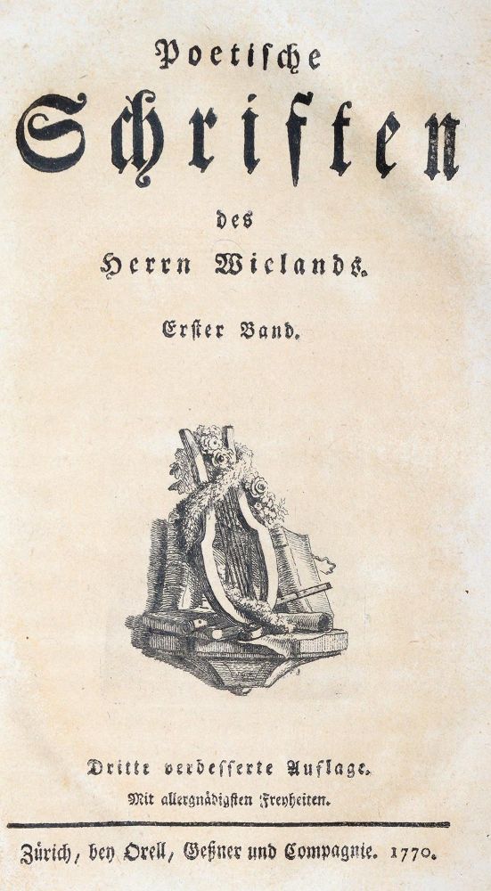 Große Abbildung Nr.1: 140-1559 Wieland,C.M.: (Literatur und illustrierte Bücher bis 19.Jahrhundert)
