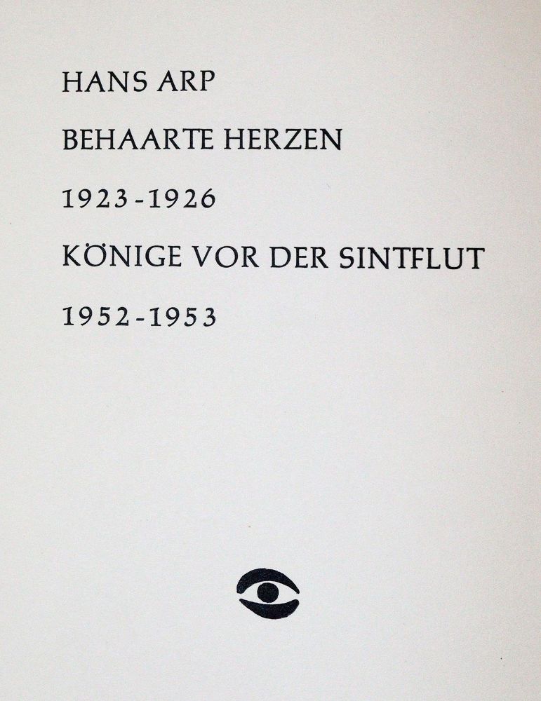 Große Abbildung Nr.1: 140-1567 Arp,H.: (Literatur und illustrierte Bücher 20.Jahrhundert - Alte Literatur in modernen Ausgaben)