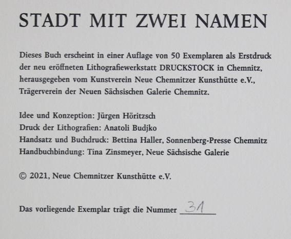 Große Abbildung Nr.1: 140-1584 Stadt mit zwei Namen.: (Chemnitzer Kunsthütte)