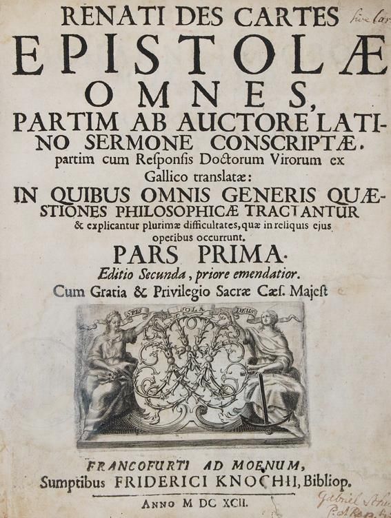 Große Abbildung Nr.1: 140-161 Descartes,R.: (Alte Drucke, Handschriften und Theologie)