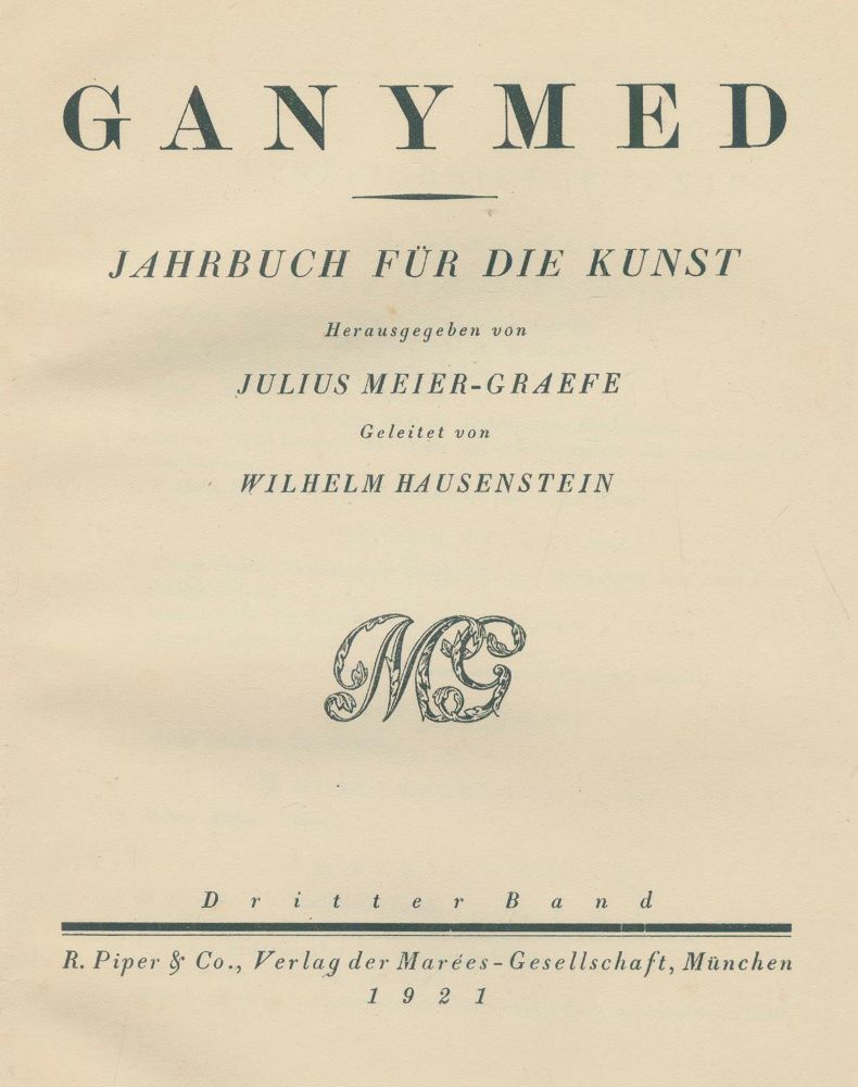 Große Abbildung Nr.1: 140-1616 Ganymed.: (Literatur und illustrierte Bücher 20.Jahrhundert - Alte Literatur in modernen Ausgaben)