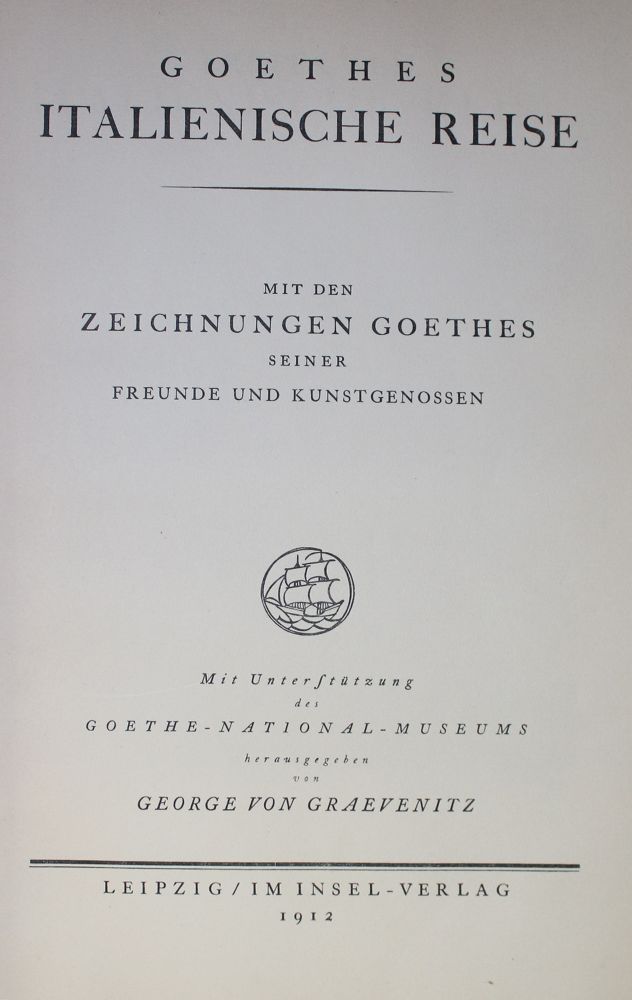 Große Abbildung Nr.1: 140-1624 Goethe,J.W.v.: (Literatur und illustrierte Bücher 20.Jahrhundert - Alte Literatur in modernen Ausgaben)