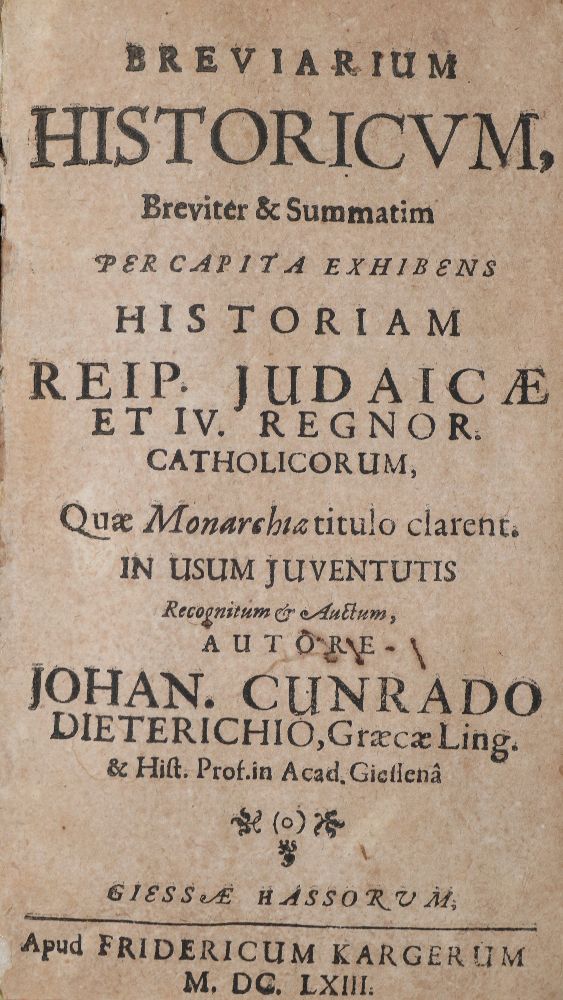 Große Abbildung Nr.1: 140-165 Dieterich,J.C.: (Alte Drucke, Handschriften und Theologie)