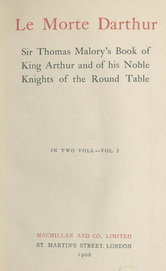 Große Abbildung Nr.1: 140-1668 Malory, Th.: (Literatur und illustrierte Bücher 20.Jahrhundert - Alte Literatur in modernen Ausgaben)