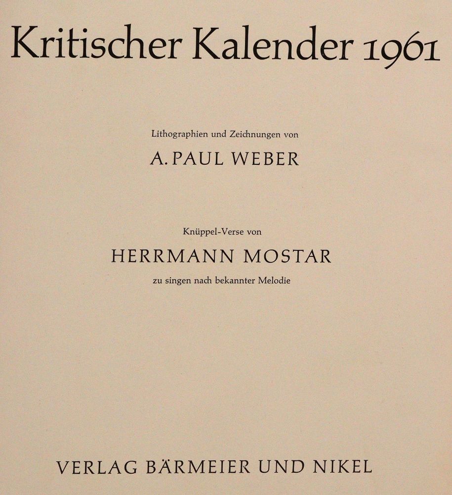 Große Abbildung Nr.1: 140-1739 Weber,A.P.: (Literatur und illustrierte Bücher 20.Jahrhundert - Alte Literatur in modernen Ausgaben)