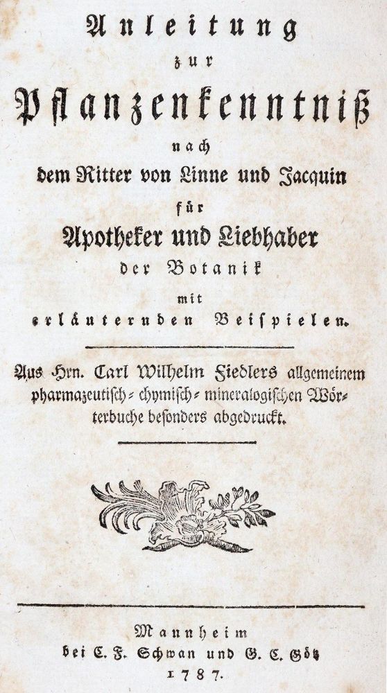 Große Abbildung Nr.1: 140-1748 Fiedler,C.W.: (Botanik)