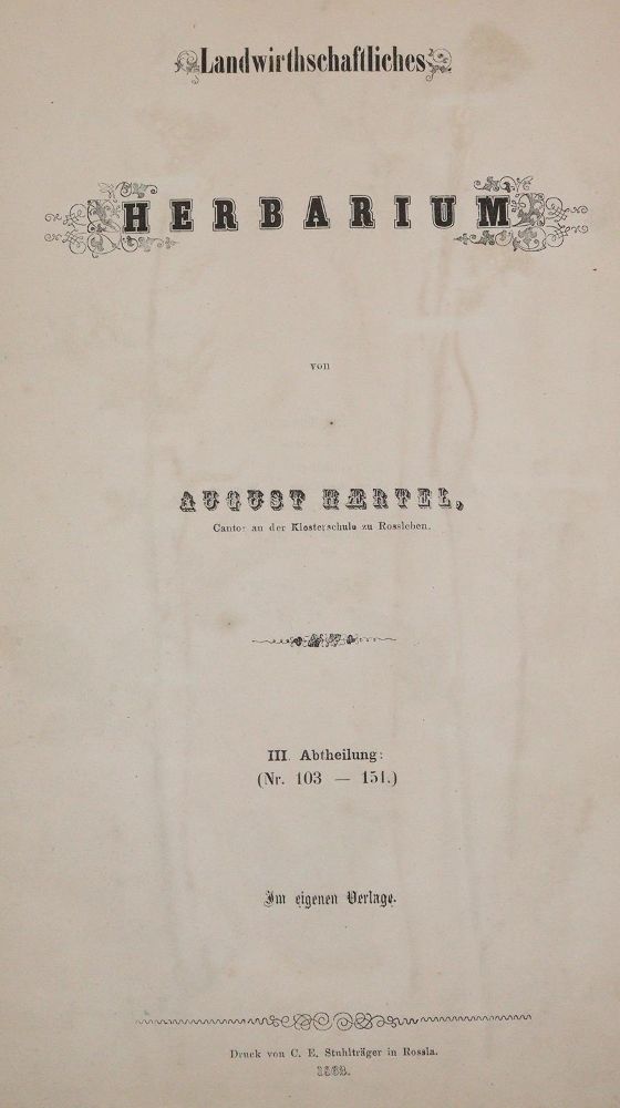 Große Abbildung Nr.1: 140-1751 Herbarium.: (Botanik, Herbarien)