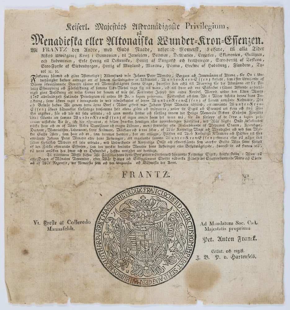 Große Abbildung Nr.2: 140-1793 Lehrbrief: (Medizin, Chirurgie, Herford)